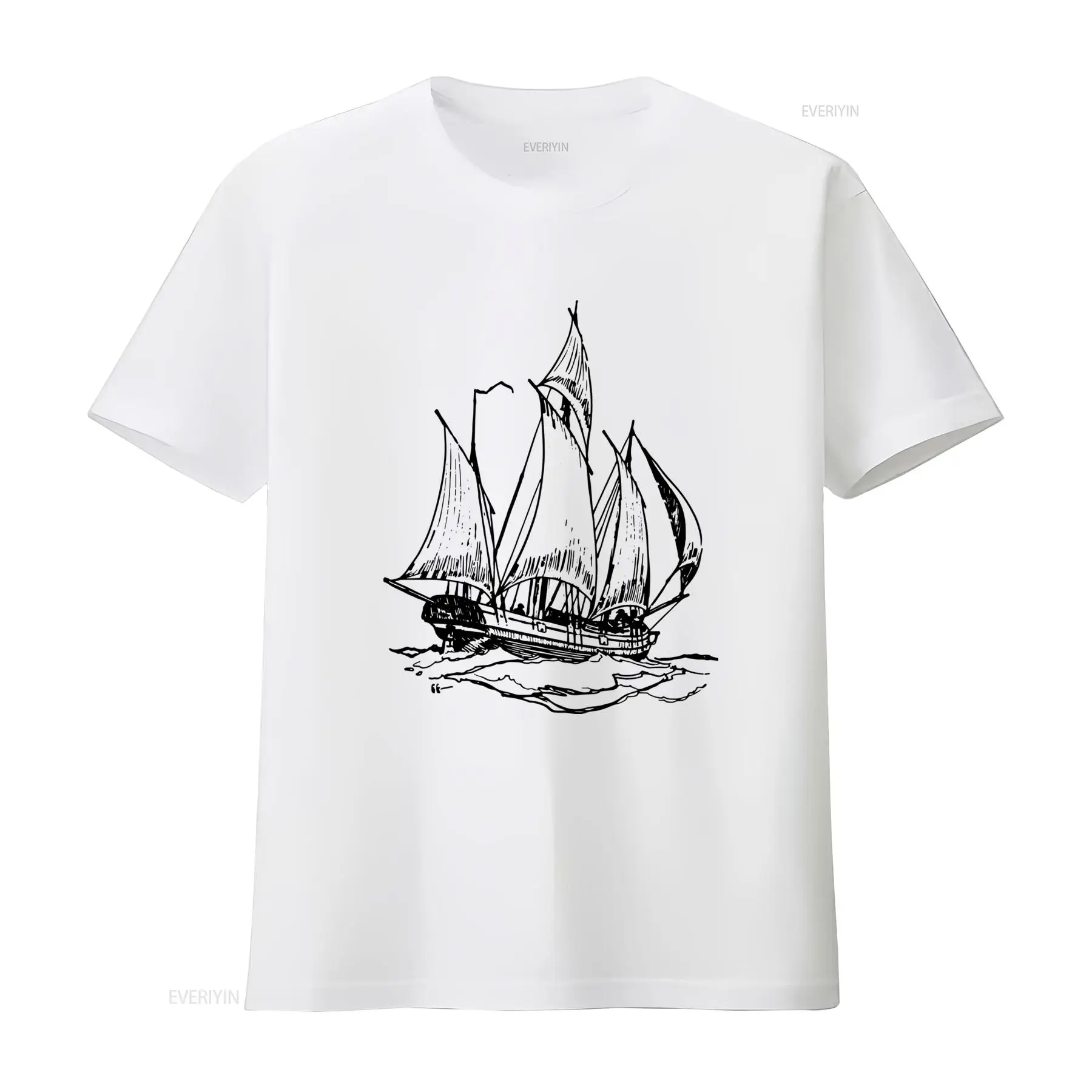 Vintage Yacht Fashion - Camiseta Clásica Vintage con Estampado de