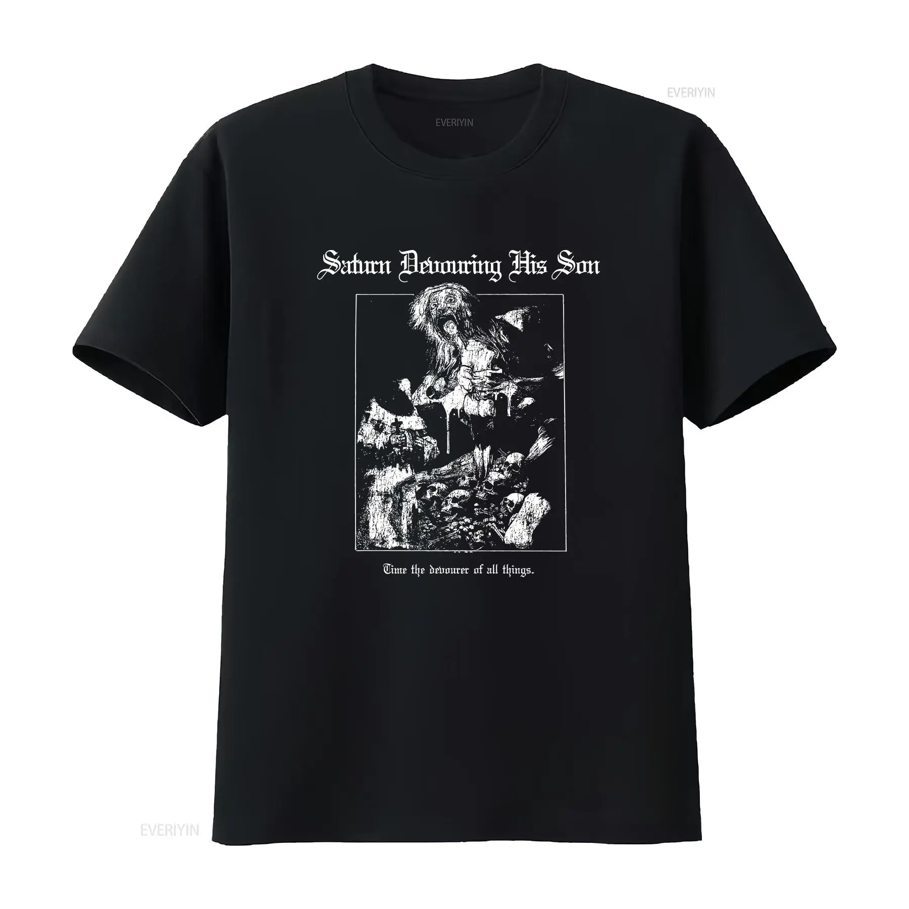 Vintage Fashion De - Camiseta gótica De terror Saturno Devorando