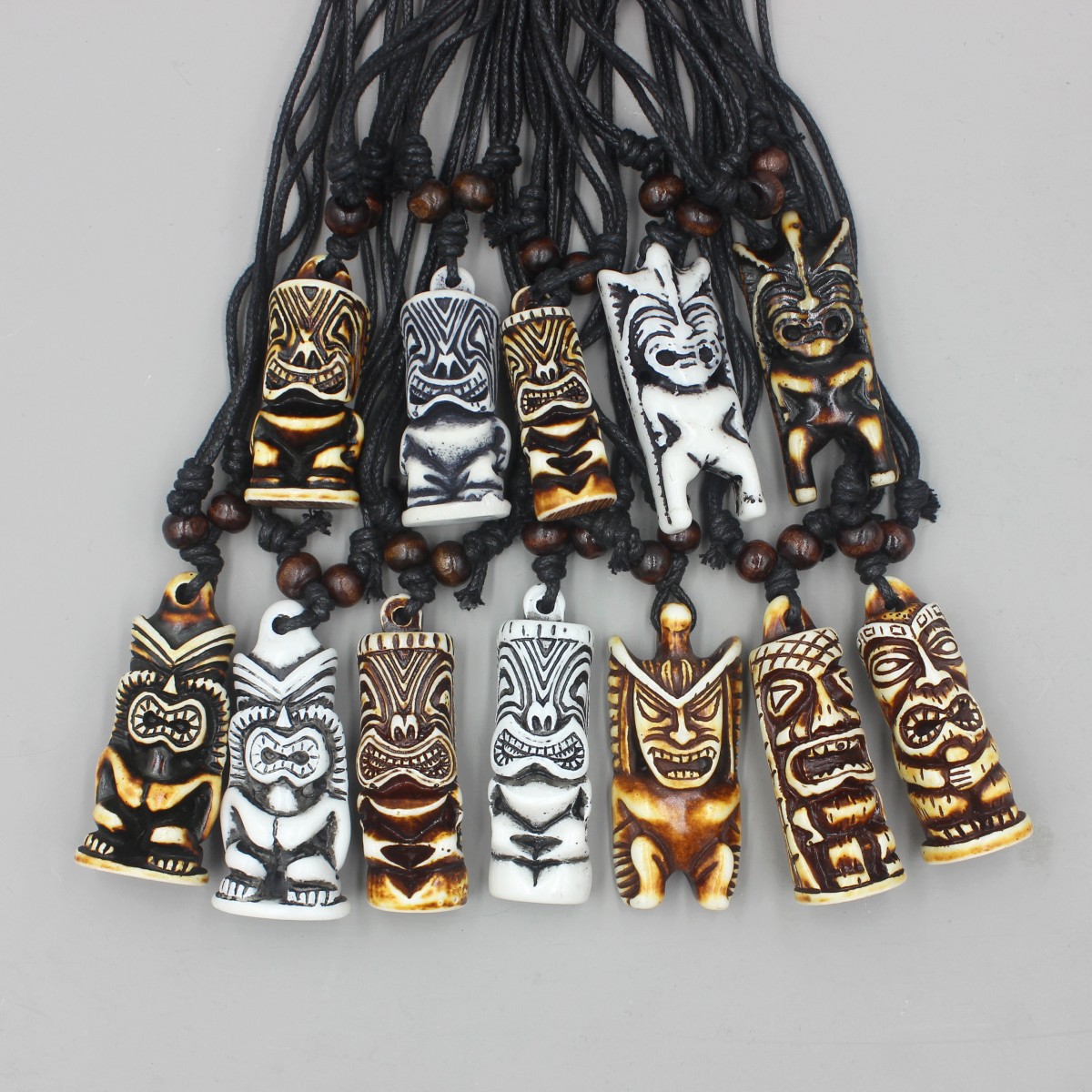 Vintage Fashion Nz - Collares de tótem de Tiki Hawaiano
