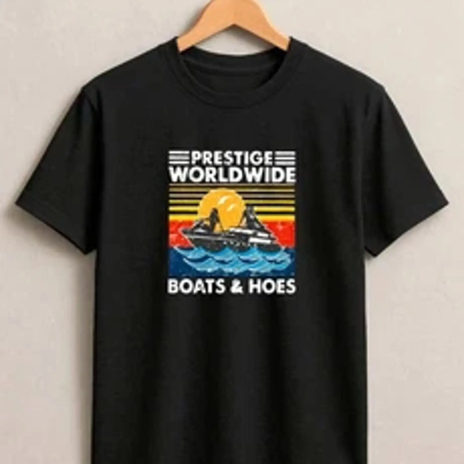 Vintage Yacht Fashion - Camiseta Retro Yacht Sunset para Hombre,