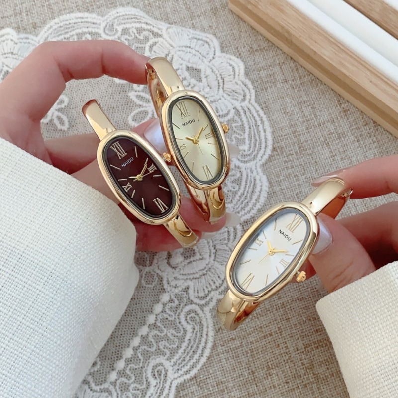 Vintage Fashion Watches - Reloj de Pulsera de Cuarzo Ovalado