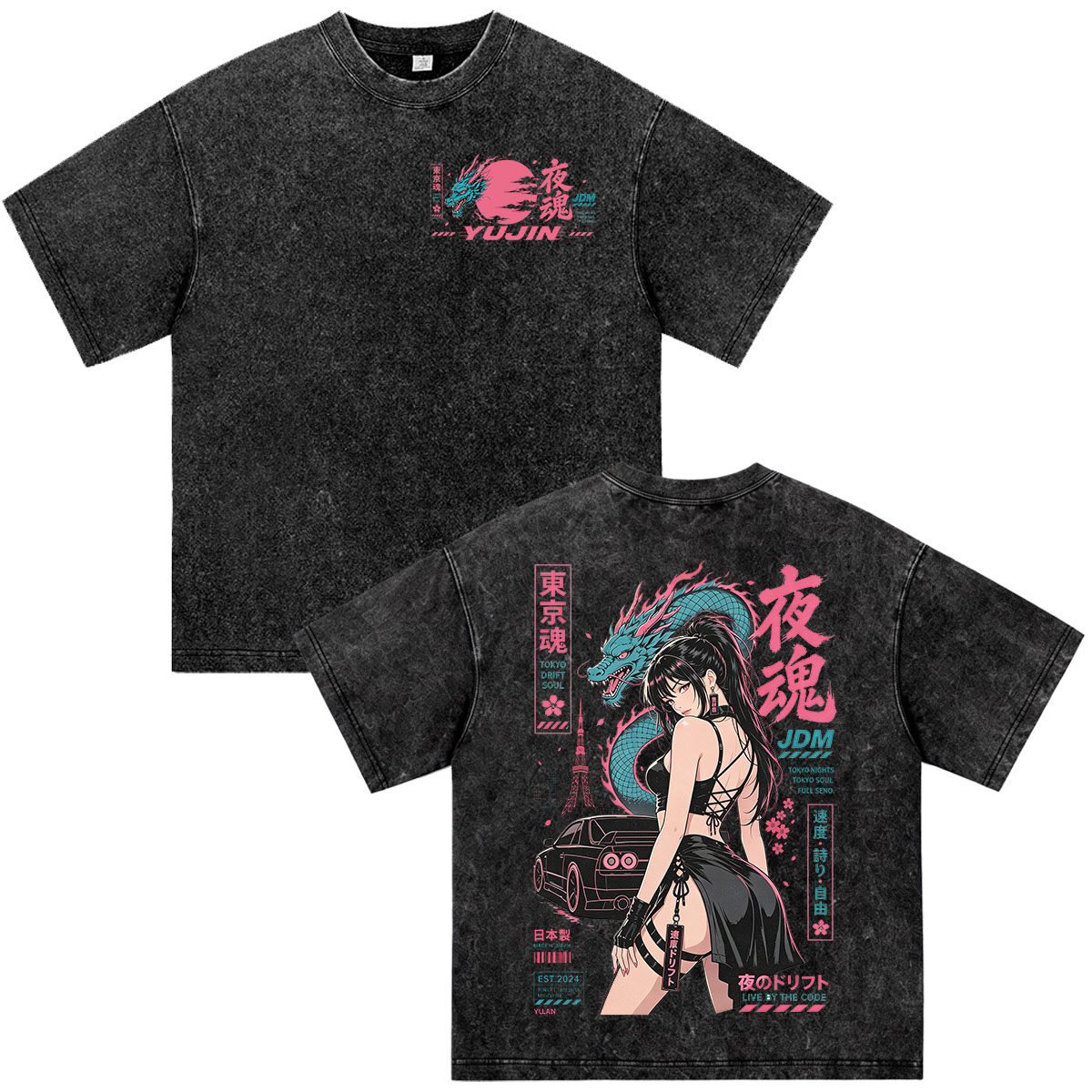 Vintage Fashion Tokyo - Camiseta Vintage de Anime Initial D