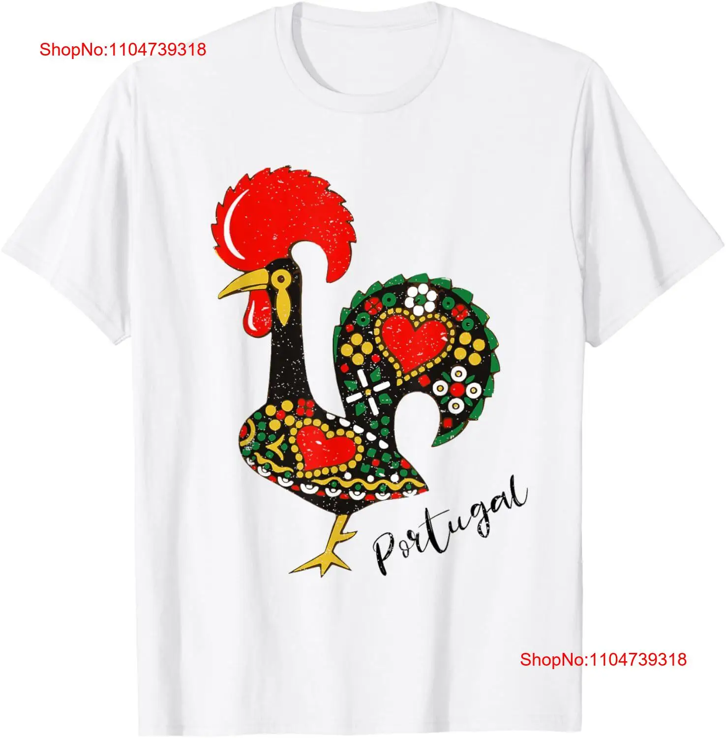 Vintage Fashion De - Camiseta con diseño de gallo portugués