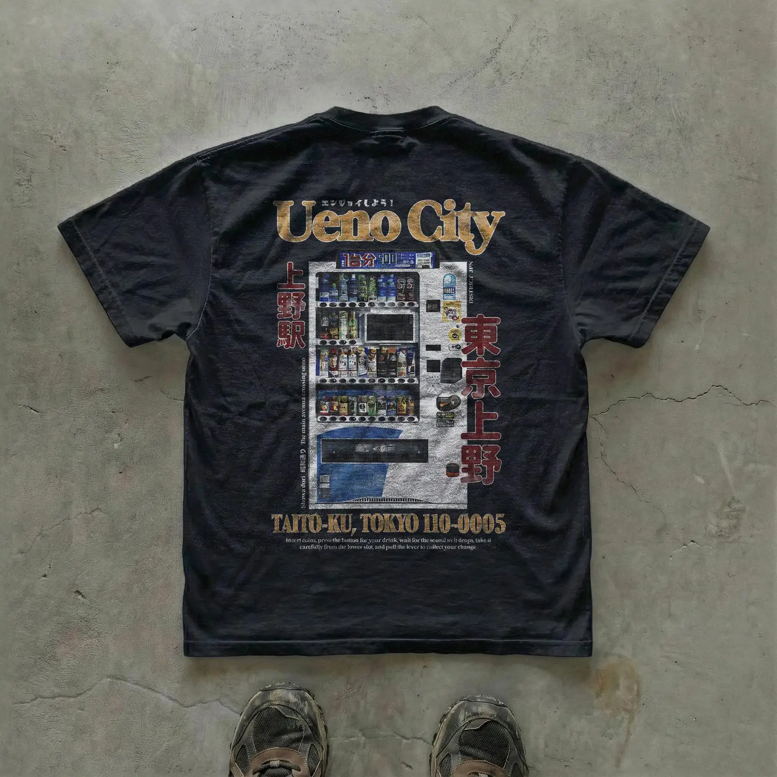 Vintage Fashion Tokyo - Camiseta Ueno City de Corte Regular,