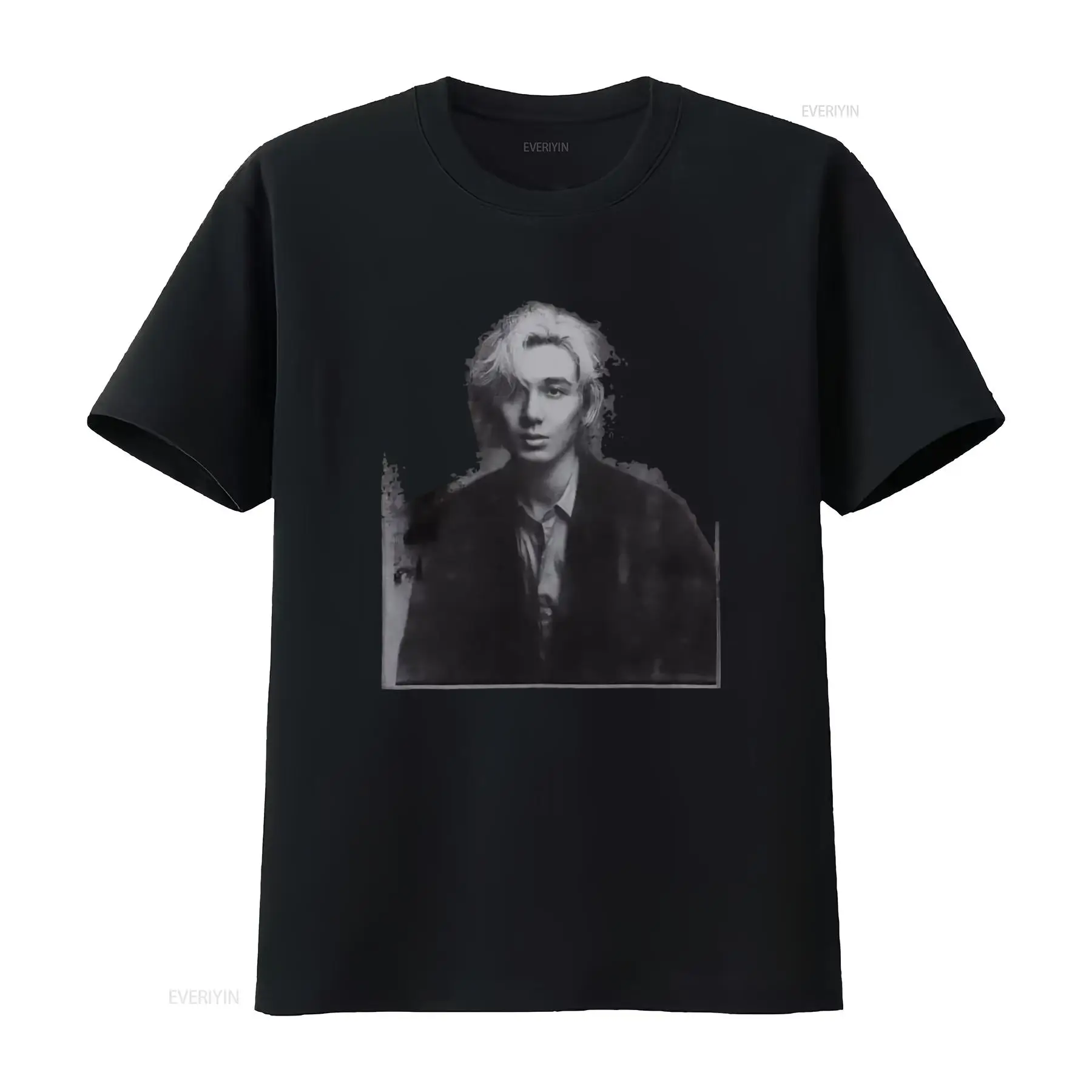 Vintage Fashion In Japan - Camiseta de Algodón Negra Fujii Kaze
