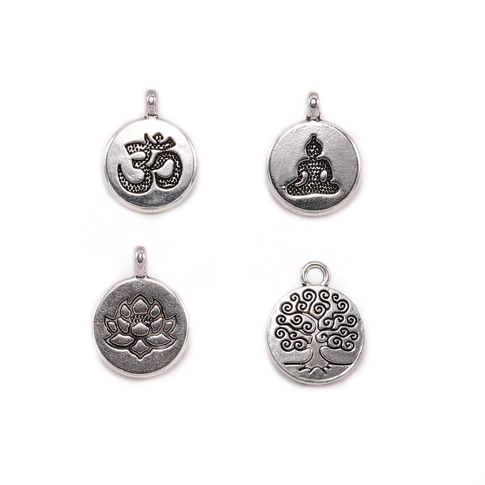 Vintage Fashion Nz - 10 unids/lote antiguo Chakra Charm Yoga