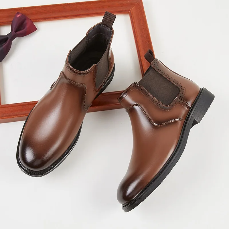 Vintage Fashion Style - Botas Oxford de cuero Vintage para