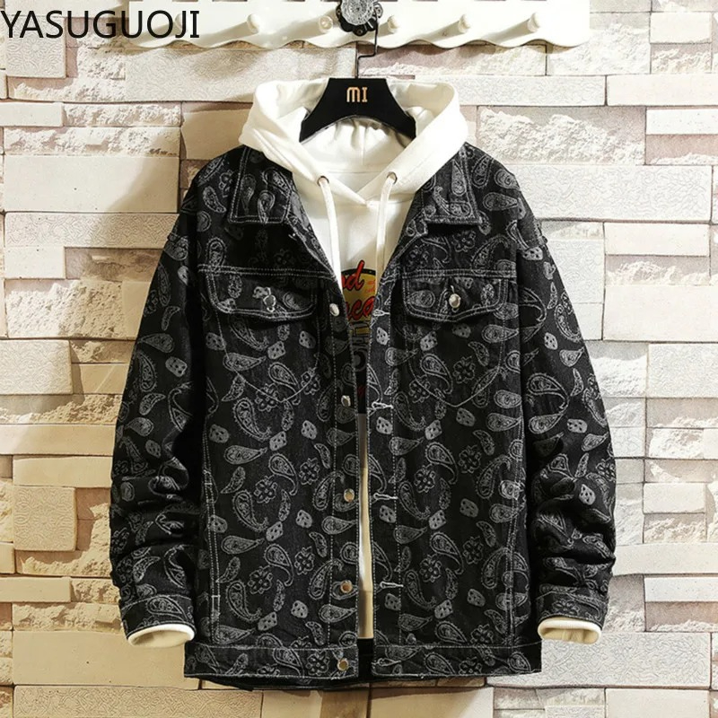 Vintage Fashion In Japan - Nuevo Chaqueta vaquera con estampado Vintage