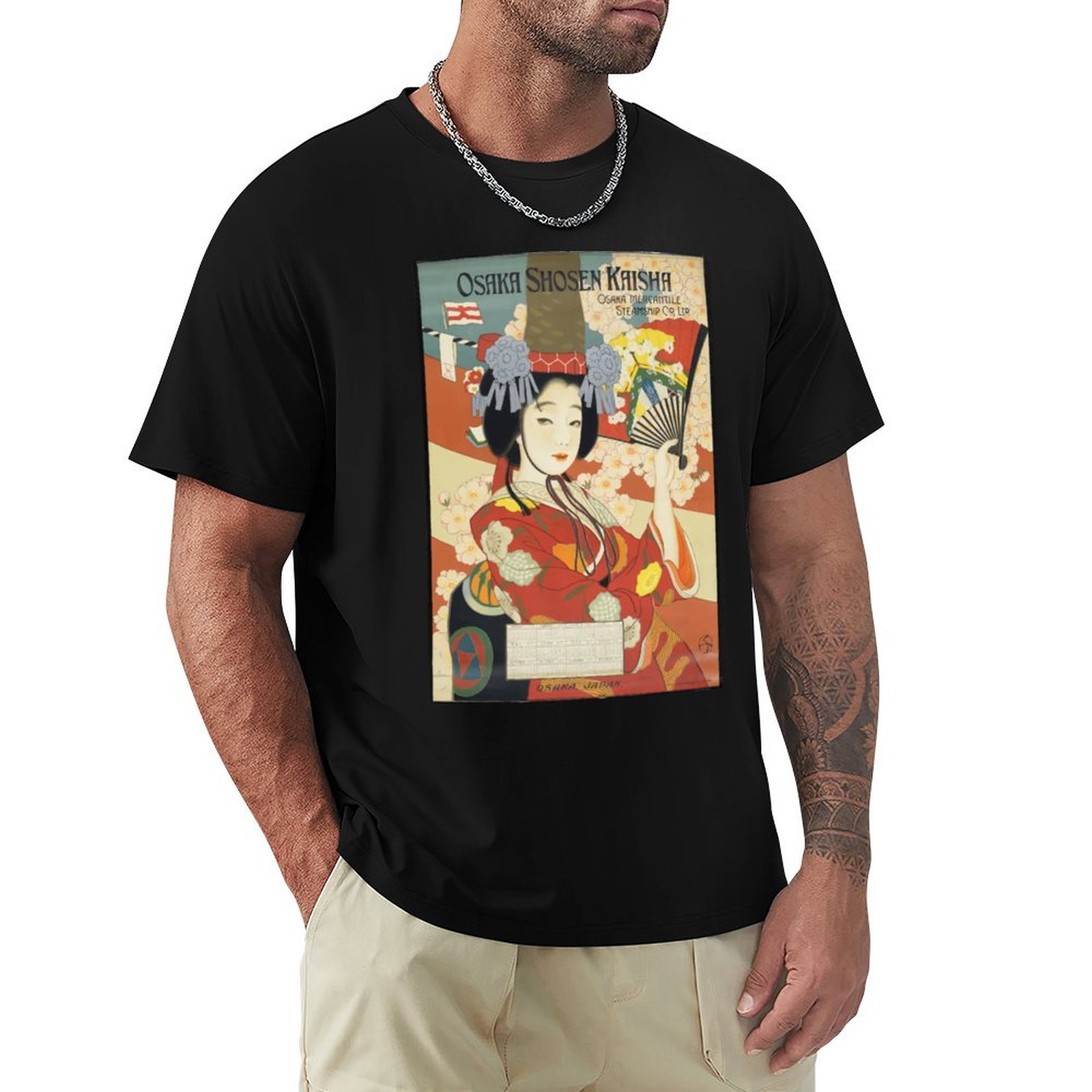 Vintage Fashion Osaka - Camiseta vintage con estampado de póster