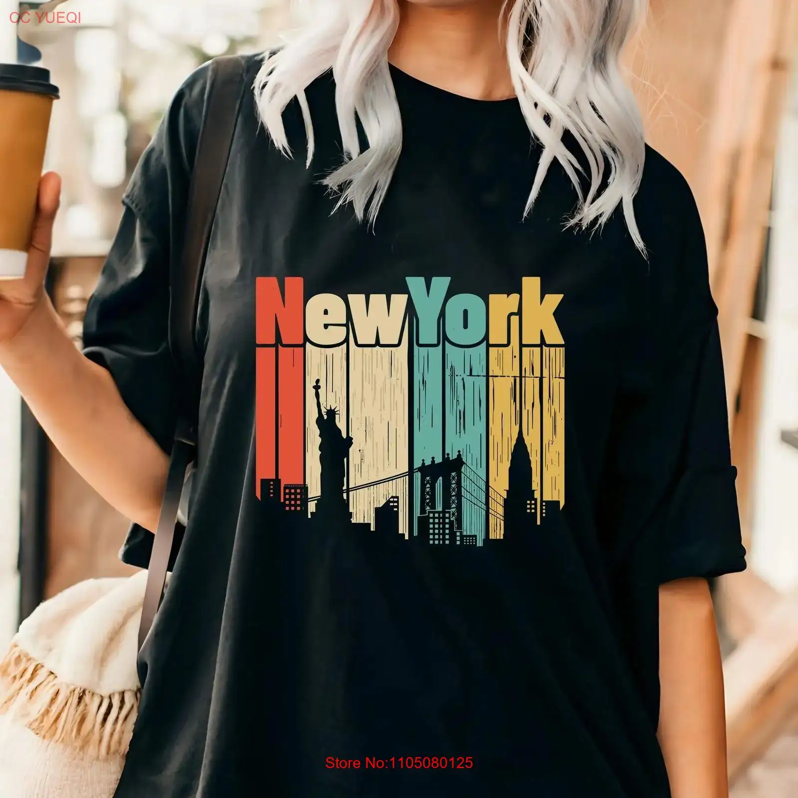 Vintage Fashion York - Camiseta retro de Nueva York USA