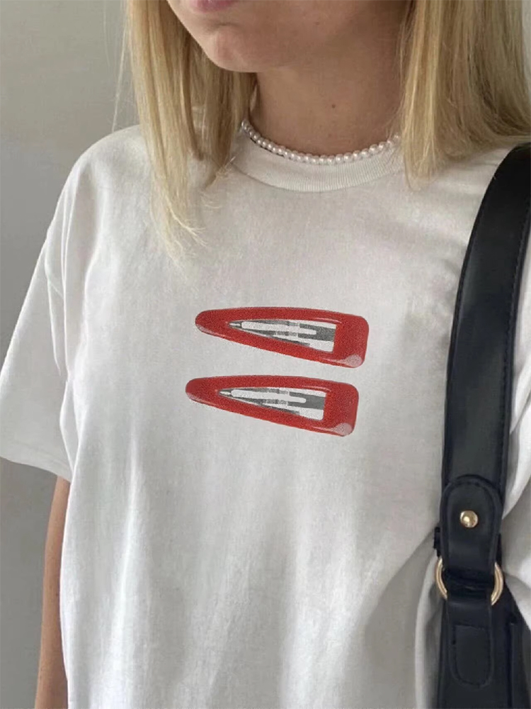 Vintage Fashion Pinterest - Camiseta de algodón con gráfico para