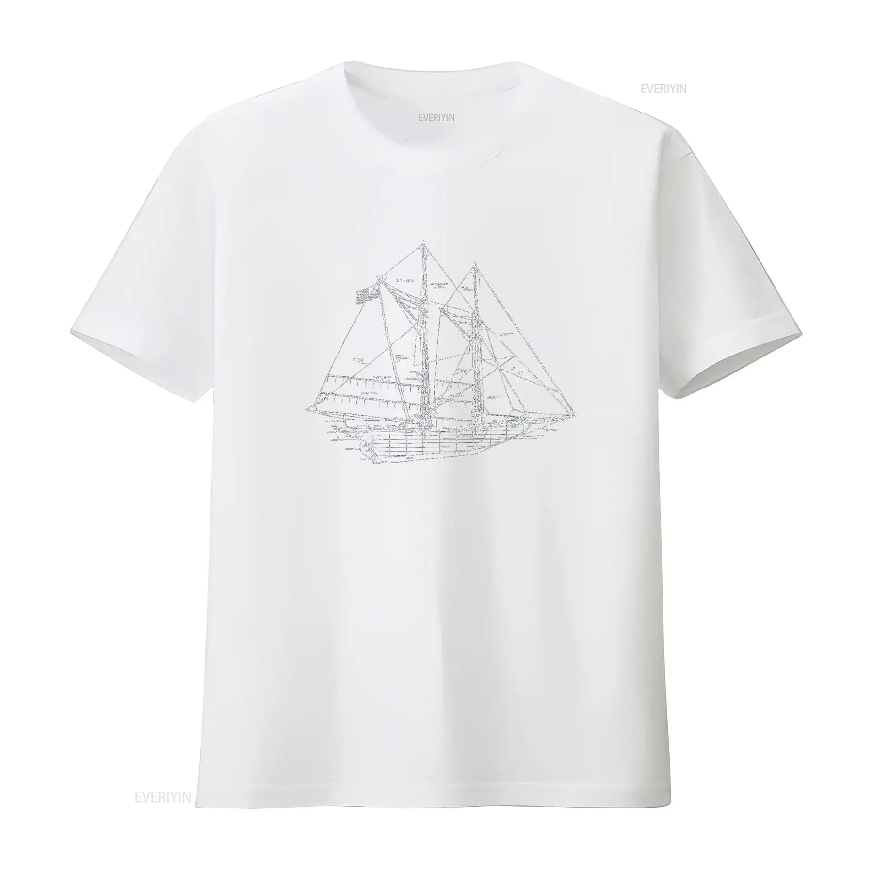 Sailing Vintage Blueprint Sail - Vintage Yacht Fashion reseña y precio