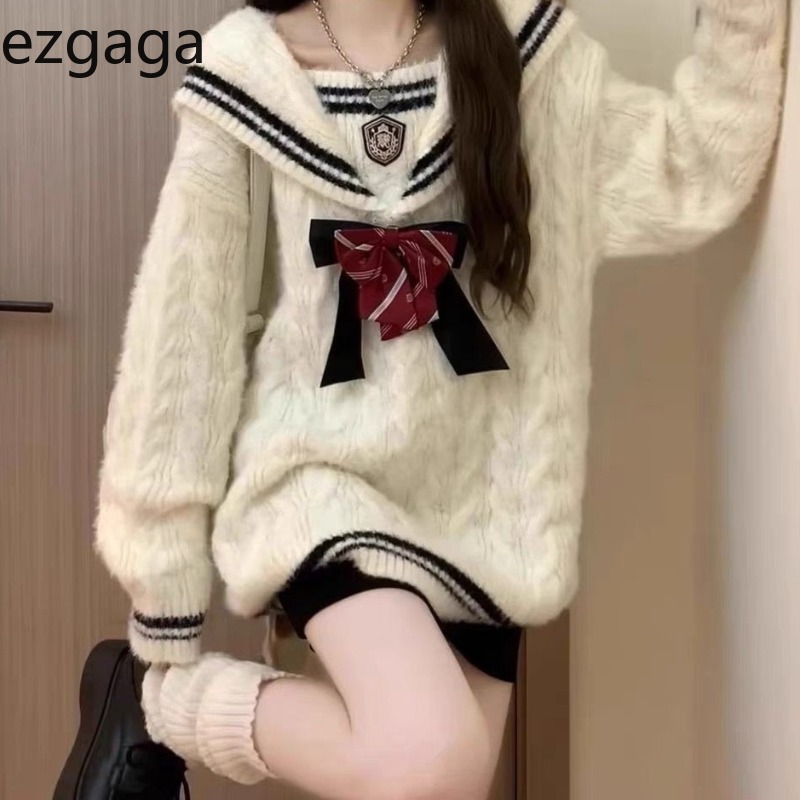 Ezgaga-suéter de punto para mu - Vintage Fashion Style Female reseña y precio