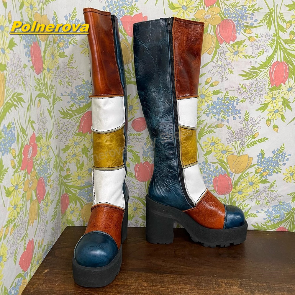 Botas Altas de Cuero con Parch - Vintage Fashion Style reseña y precio