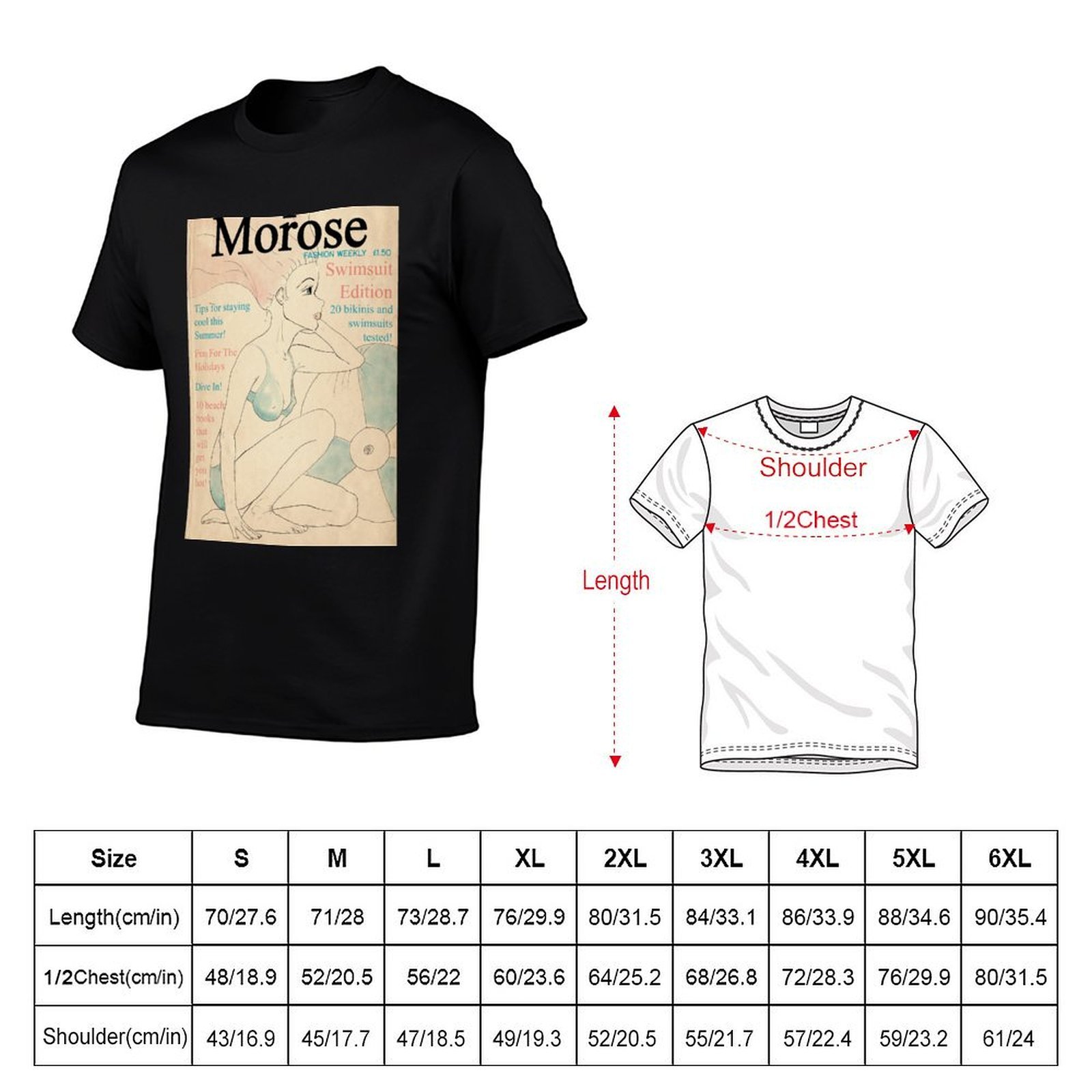 Camiseta con estampado de port - Vintage Fashion Magazine Covers reseña y precio