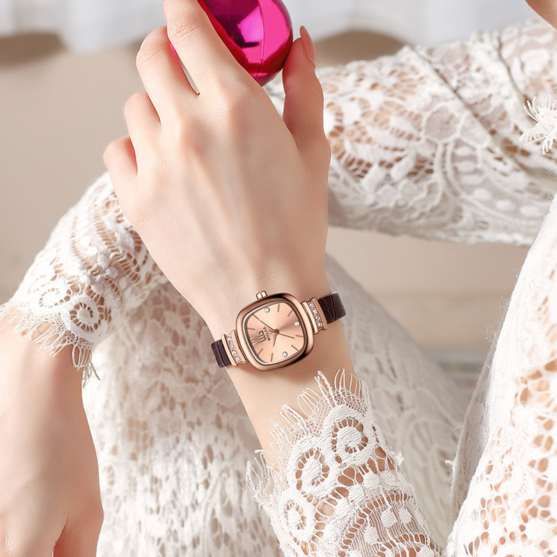 Reloj Cuadrado de Oro Rosa par - Vintage Fashion Watches reseña y precio