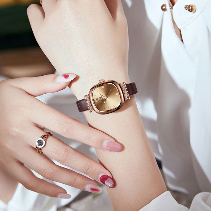 Reloj Cuadrado de Oro Rosa par - Vintage Fashion Watches reseña y precio