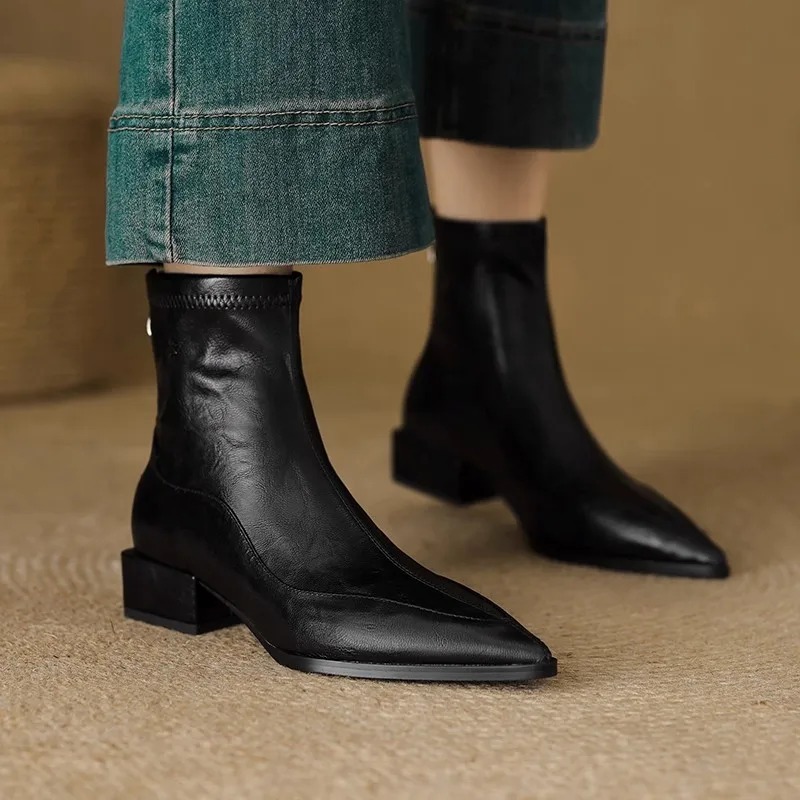 Botines de tacón grueso vintag - Vintage Fashion De reseña y precio