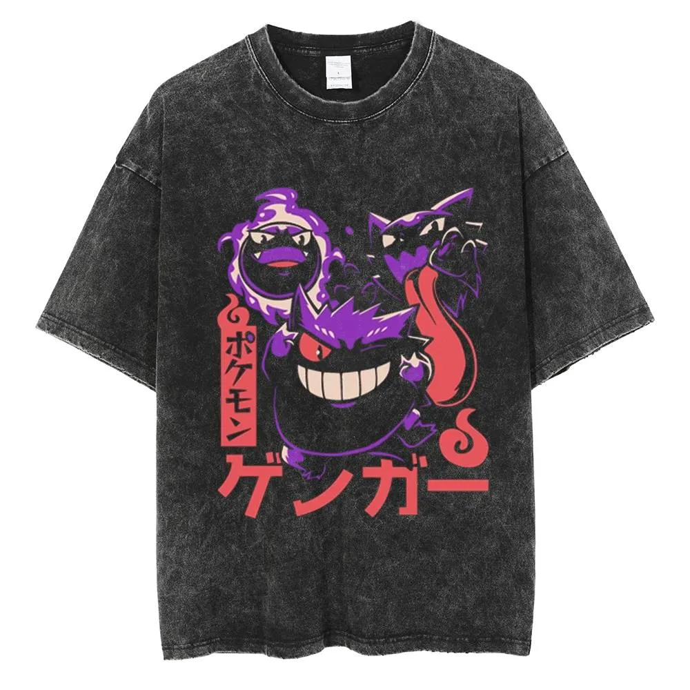 Camiseta de Anime Pokémon Geng - Vintage Fashion In Japan reseña y precio