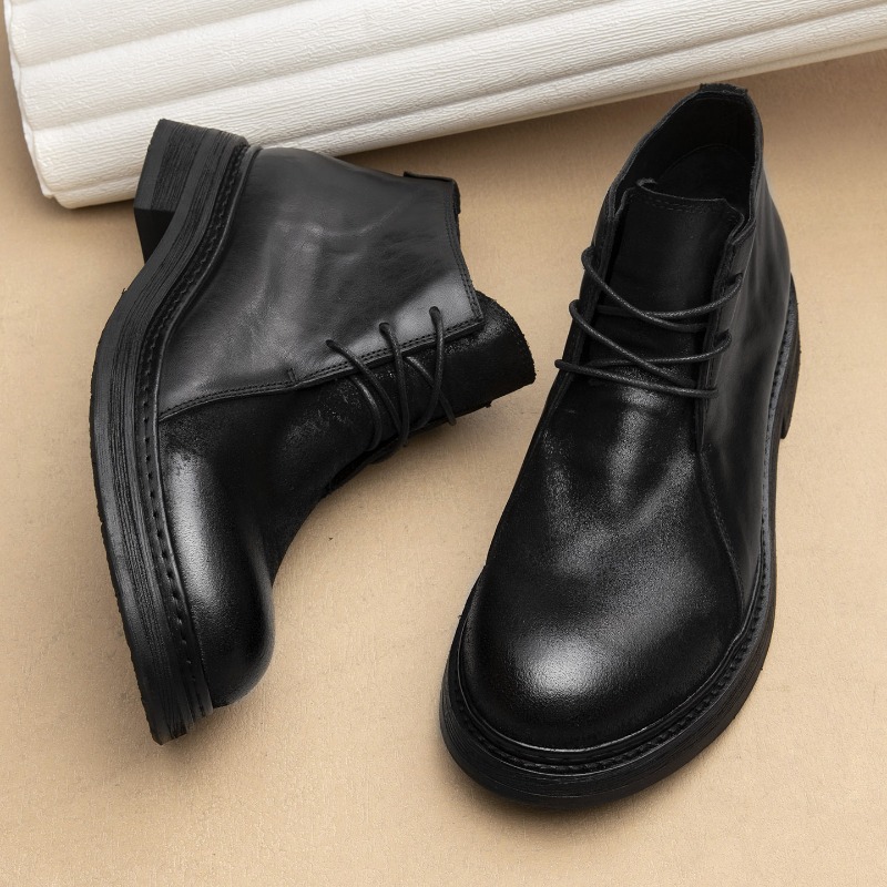 Botas de cuero genuino vintage - Vintage Fashion Style reseña y precio