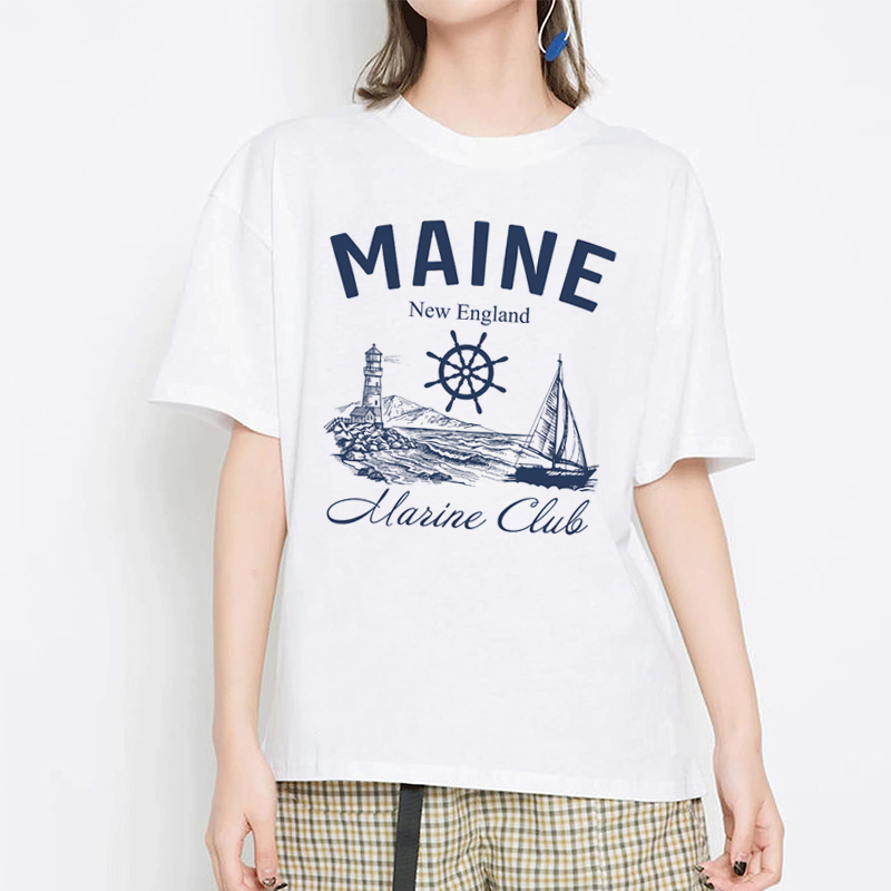 Camisetas Vintage para mujer,  - Vintage Yacht Fashion reseña y precio