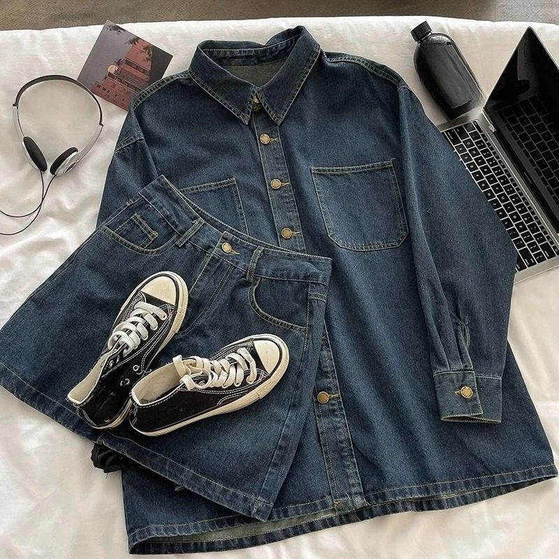 Conjunto de Falda Vaquera Y2K: - Vintage Fashion Style reseña y precio