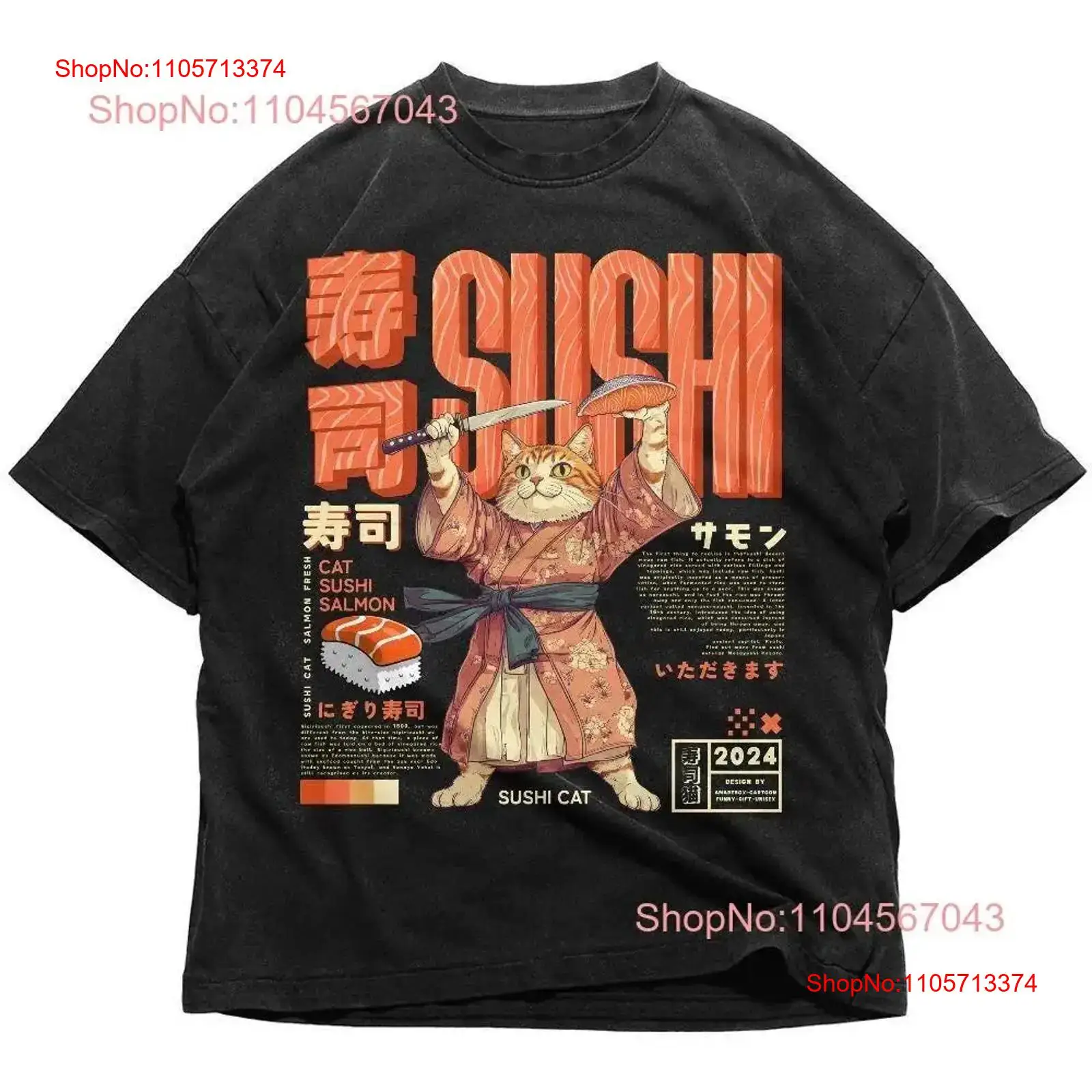 Camiseta japonesa Sushi Cat, e - Vintage Fashion Tokyo reseña y precio