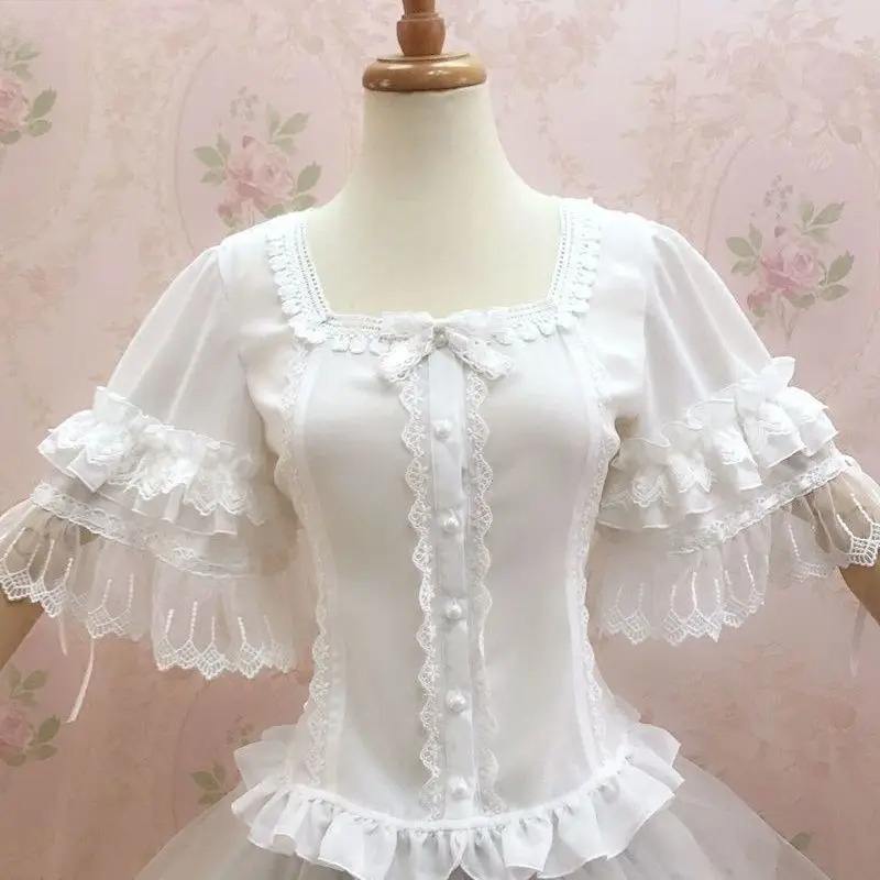 Blusas Elegantes Estilo Lolita - Vintage Fashion Style Female reseña y precio