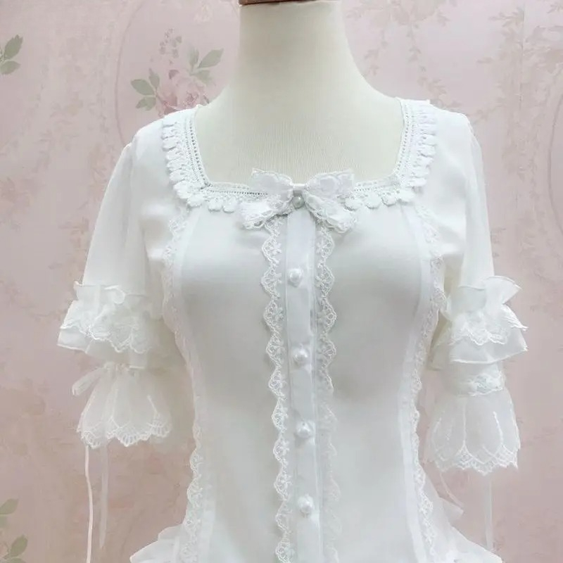 Blusas Elegantes Estilo Lolita - Vintage Fashion Style Female reseña y precio