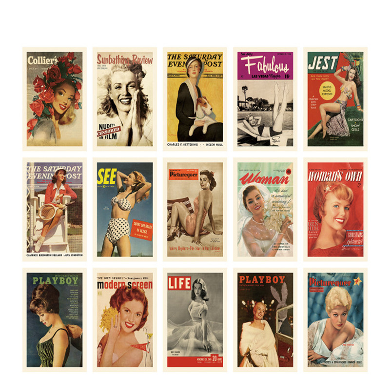 15 hojas postales Vintage, cub - Vintage Fashion Magazine Covers reseña y precio