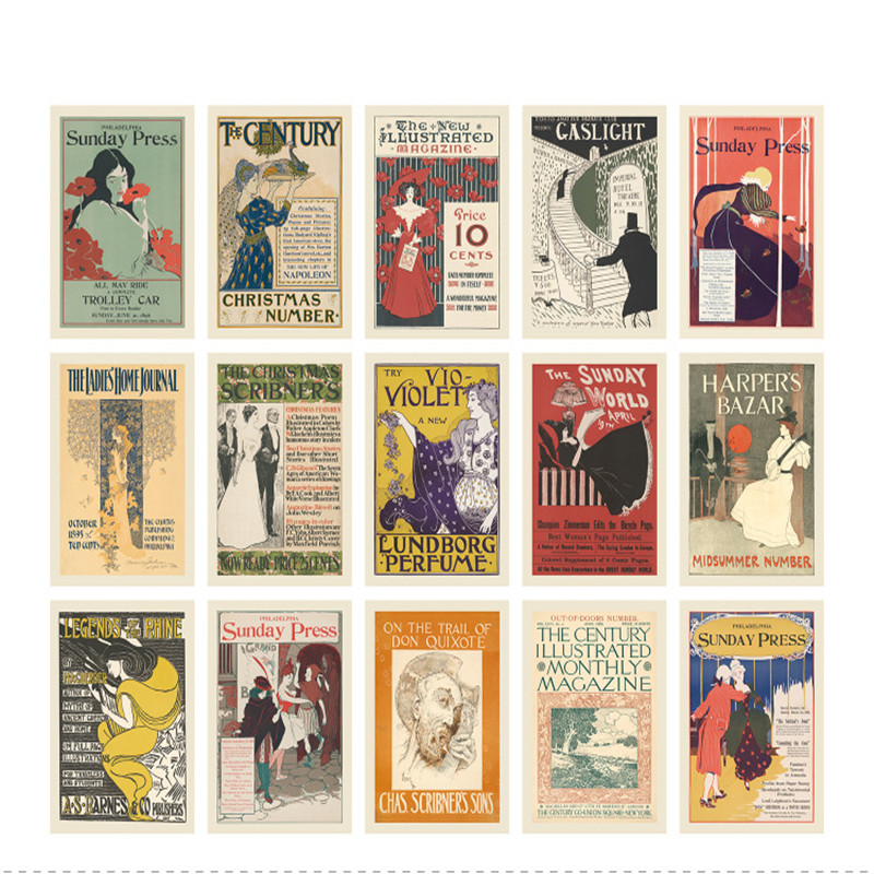15 hojas postales Vintage, cub - Vintage Fashion Magazine Covers reseña y precio